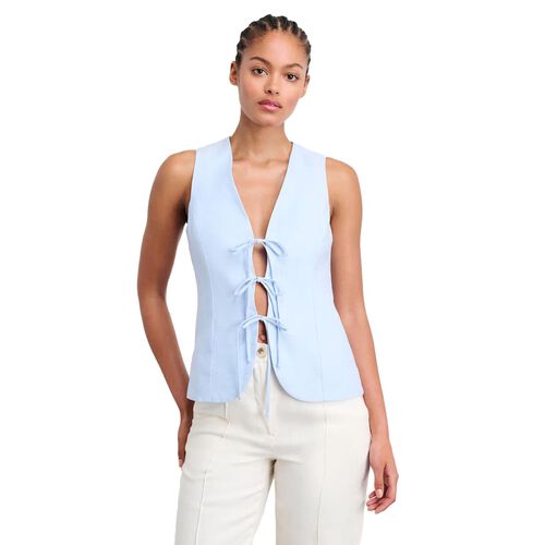 JAG Sophie Linen Ribbon Vest